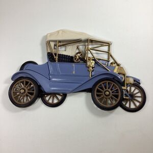 Vtg Burwood Products Blue Ford Model T Car Wall Art Home Garage Decor 1977